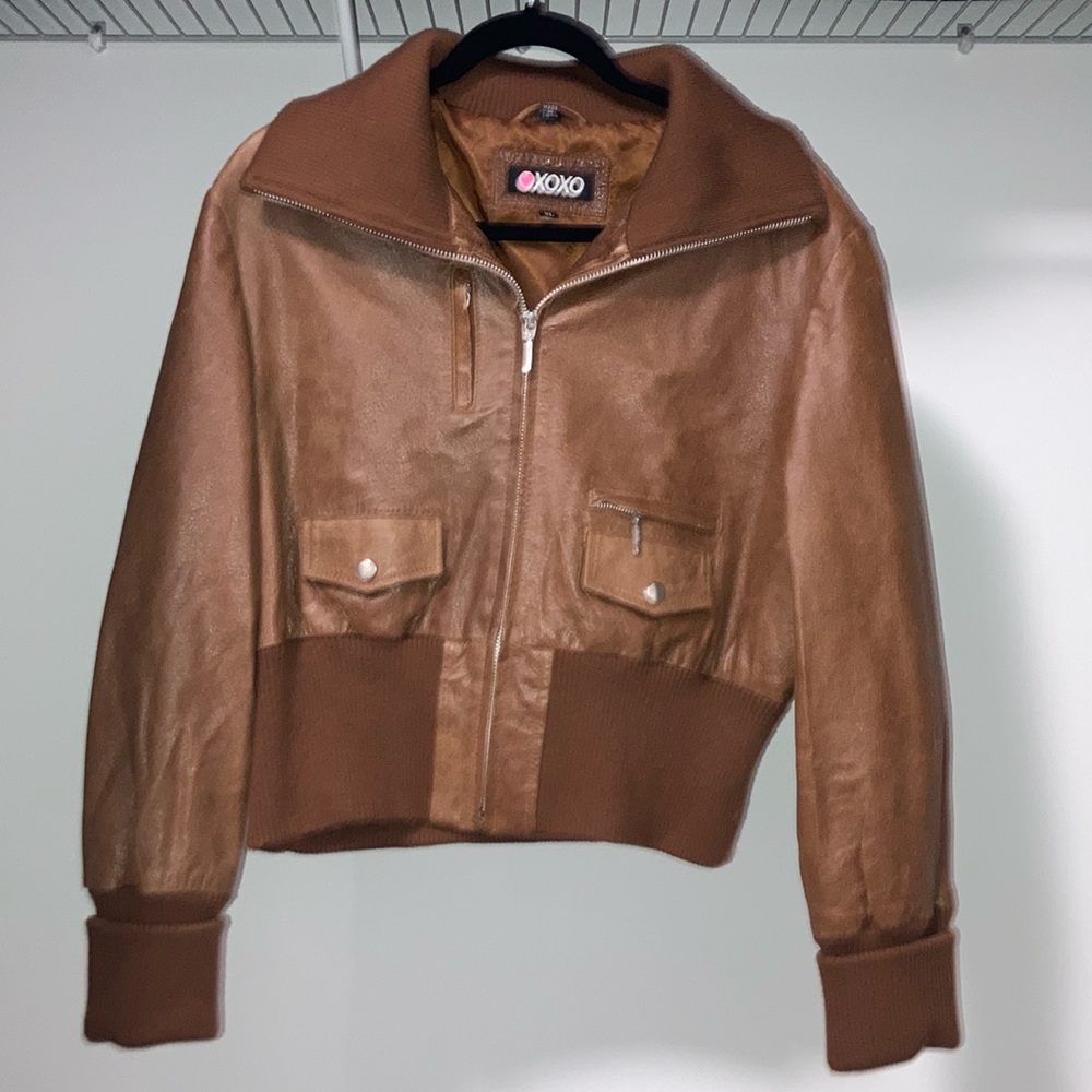 Xoxo Faux Leather Jacket